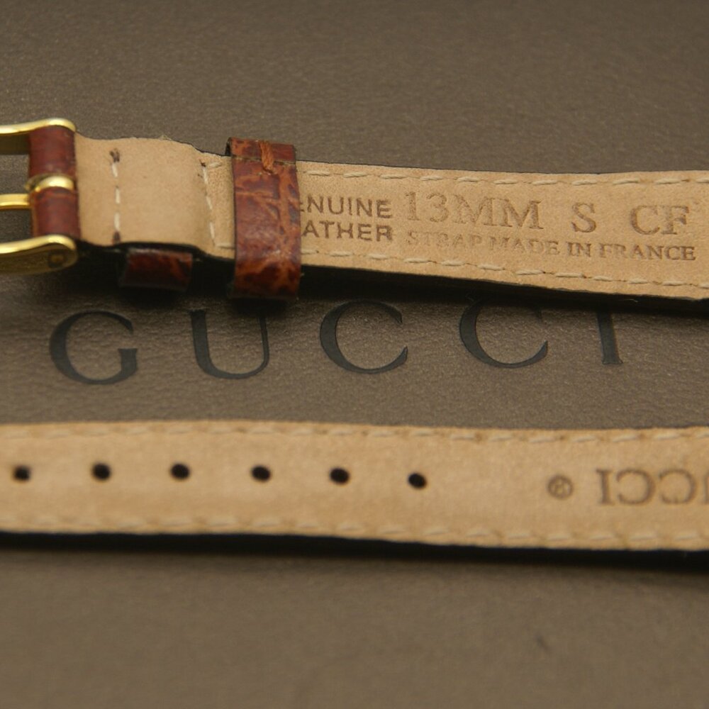 New Gucci 13 MM Burgundy Genuine Leather Watch Band - (13.106S) - Picture 2 of 2
